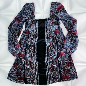 Free People Multicolor Patterned Mini Dress